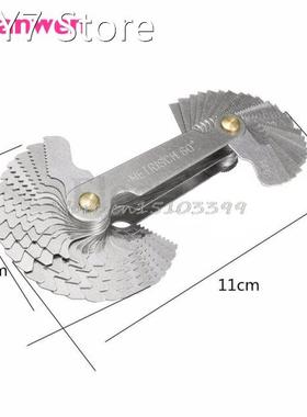 52Pcs Steel Thread Measuring Gage Metric Whitworth Screw Pit