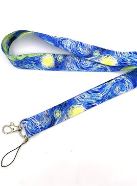 Van Gogh Oil Painting Keychain Lanyard For Keys Neck Strap I