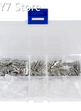 120Pcs/Set Crimp Terminal Female Spade Connector Terminal wi