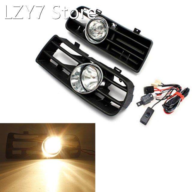 2Pcs Auto Front Bumper DRL Fog Lamp Grille LED Driving Runni
