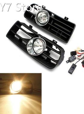 2Pcs Auto Front Bumper DRL Fog Lamp Grille LED Driving Runni