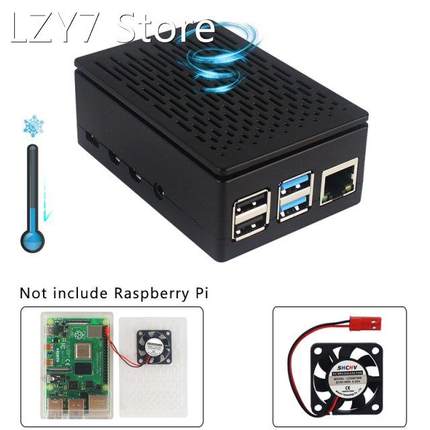 Raspberry Pi 4 ABS Case Dual Use with LCD or Fan Plastic She