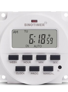 SINOTIMER 220V Weekly 7 Days Programmable Digital Time Switc