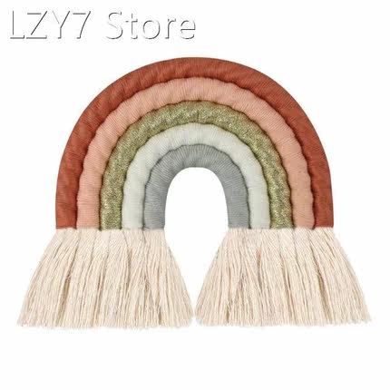 Home Decoration Rainbow Handmade Weaving Ornament Nordic Kid
