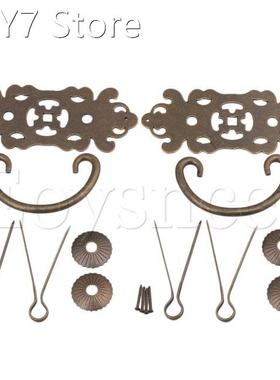 2x10.2x5.3cm Bronze Cabinet Swing Drop Pull Handles with U-S