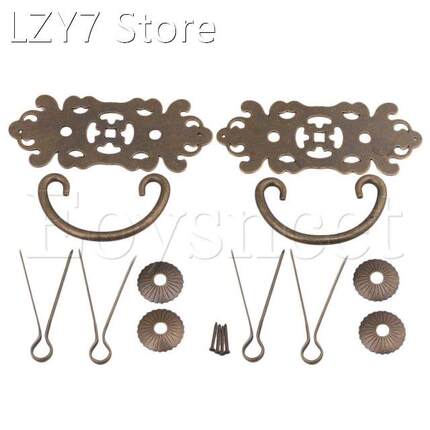 2x10.2x5.3cm Bronze Cabinet Swing Drop Pull Handles with U-S