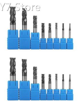 80Pcs 2-12mm Carbide End Mill 4 Flutes End Mill Set Milling