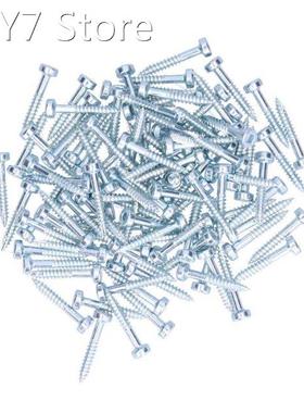 100Pcs Fine Thread Screws Carbon Steel Metal Cylindrical Scr