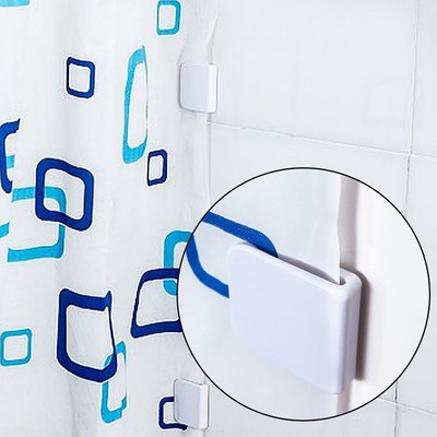 Curtain-Clip Sticky-Hooks Shower Viscose-Fixed-Hook Seamless