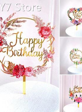 Acrylic Cake Topper Letters Resuable Colorful Topper Cupcake