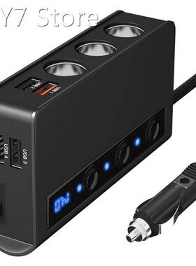 4 USB Car Chargers, 180W High Power Qc 3.0 Independent Switc