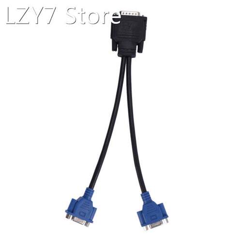 Dms-59 Pin Male To Dual Vga Female Y Splitter Adapter Cable