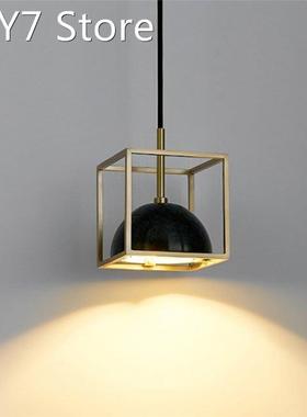 Modern malist Pendant Lamp Metal Marble Lampshade Pendan
