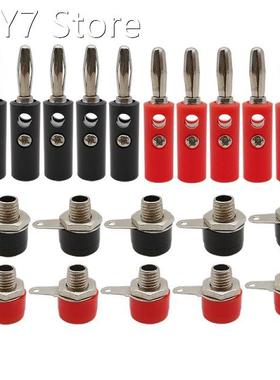 10Pair Silver 4mm Banana Plug Male and Female 4mm Banana Jac