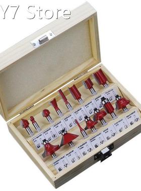 12Pcs/15Pcs Woodworking Milling Cutters 1/4 8MM 1/2 Shank Ca