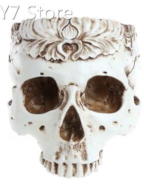 2022 New Resin Gothic Skull Head Flower Pot Planter Containe