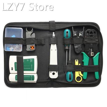 14Pcs Portable Ethernet Network Repair Tool LAN Tester RJ45
