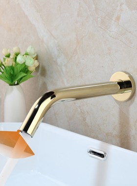 Bathroom Faucets Black Chrome Gold Wall Mount Sensor Faucet