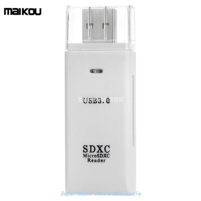 Maikou USB 3.0 Memory Card Reader With 2 Slots 5Gbps Super S