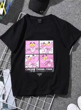 Women Short Sleeve Print Tees harajuku Striped T-shirt