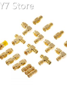 18 Pcs/Set Connector Kits Male Female SMA Plug Antenna Conve