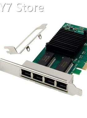 PCI-E Network Card PCI-E X1 4-Port Gigabit I350T4 RJ45 Serve