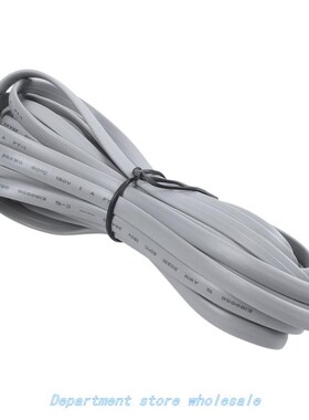 Gray Plastic Noodles 6P6C RJ11 M/M Flat Telephone Cable Cord