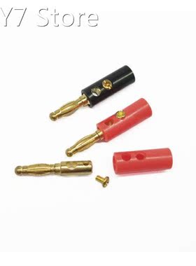 30pcs 50pcs Lantern Type 4mm Gold Plated Black Red Audio Cha