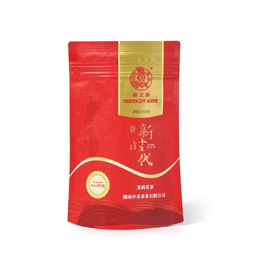 猴王牌新时代100克2025年新日期立袋装茉莉花茶浓香型茶叶散装