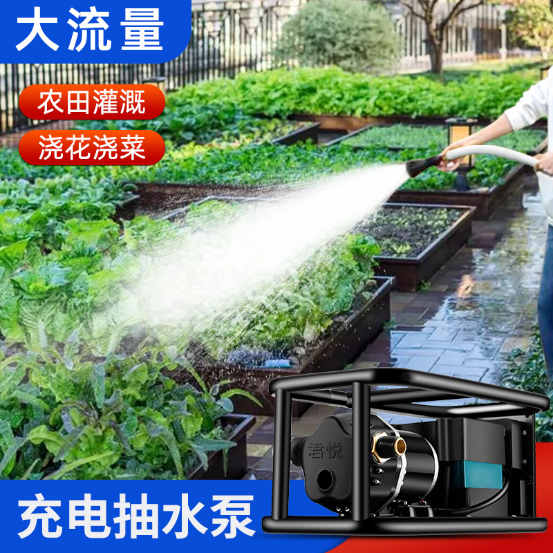 12v抽水机浇菜神器浇水机浇菜机家农用灌溉充电式抽水泵浇地井水