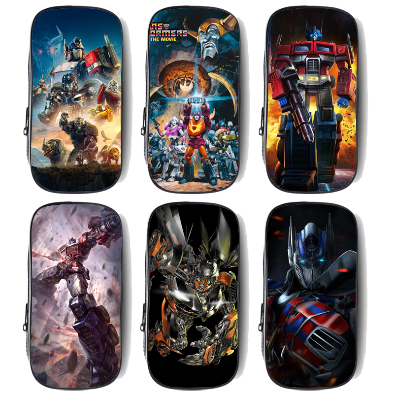 变形金刚擎天柱威震天大黄蜂中小学生男孩女生儿童帆布文具盒笔袋