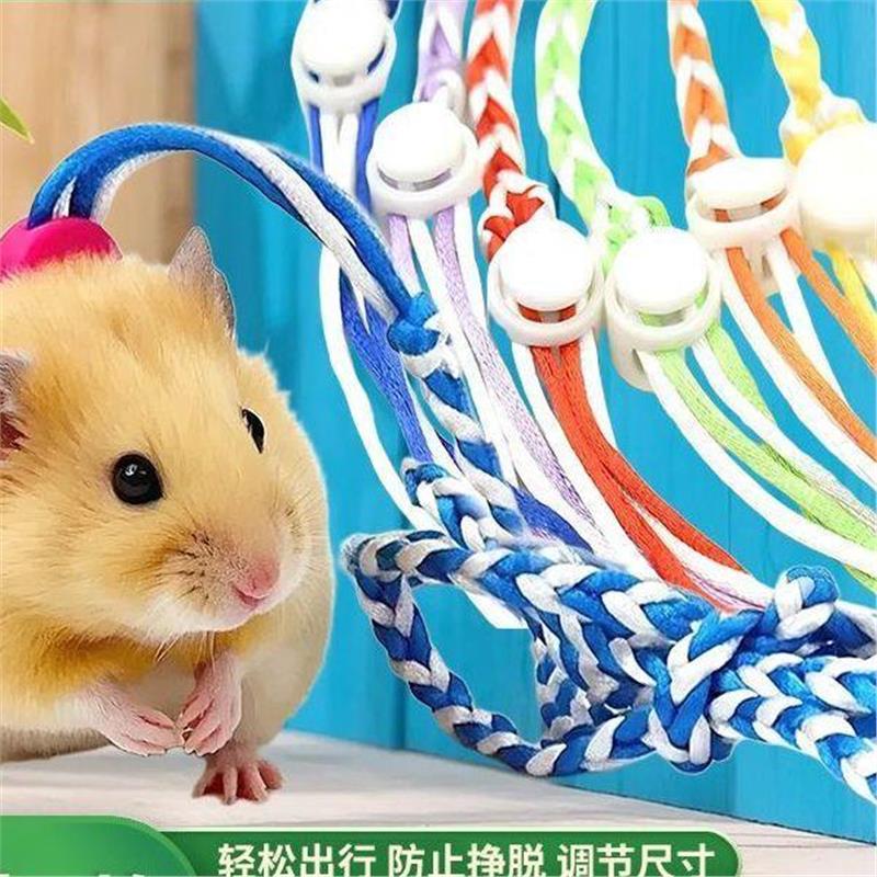 荷兰猪牵引绳豚鼠天竺鼠侏儒兔龙猫外出专用遛绳可调节小宠物通D2