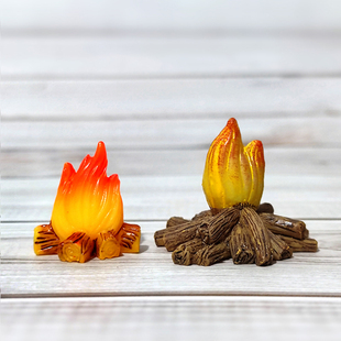 树脂迷你篝火火焰火苗微景观盆景木材小火堆diy装饰摆件