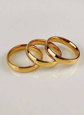 光面素圈戒指女闭口小众高级感食指中指大圈口轻奢款gr