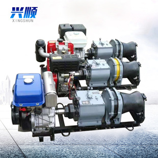 施工设备放线牵引柴油绞磨机8吨皮带绞磨机电动汽油机动绞磨机