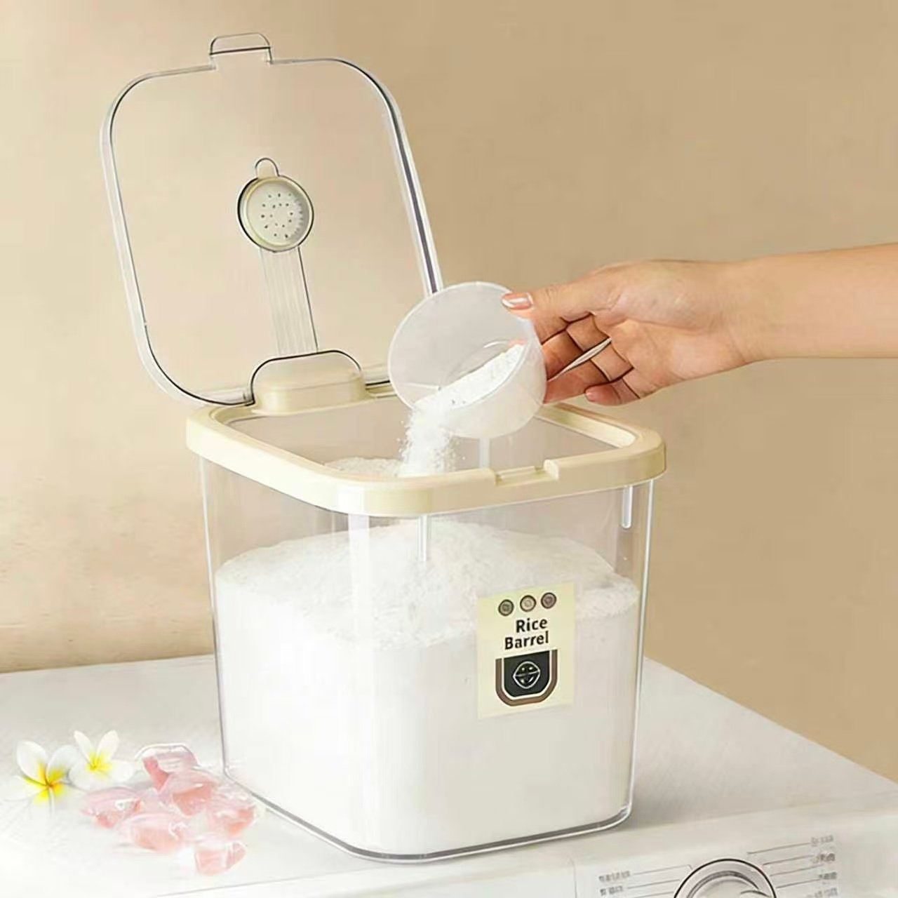 洗衣粉收纳盒大容量带勺凝珠避光桶防潮密封罐装洗碗块储存专用,收纳整理,洗衣粉收纳盒/罐,淘宝优惠券,粉丝福利购,淘宝优惠卷