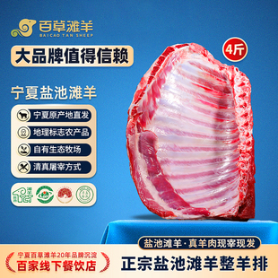 百草滩羊宁夏盐池滩羊肉新鲜现杀羊排肋排整扇手抓原切羔羊排冷冻