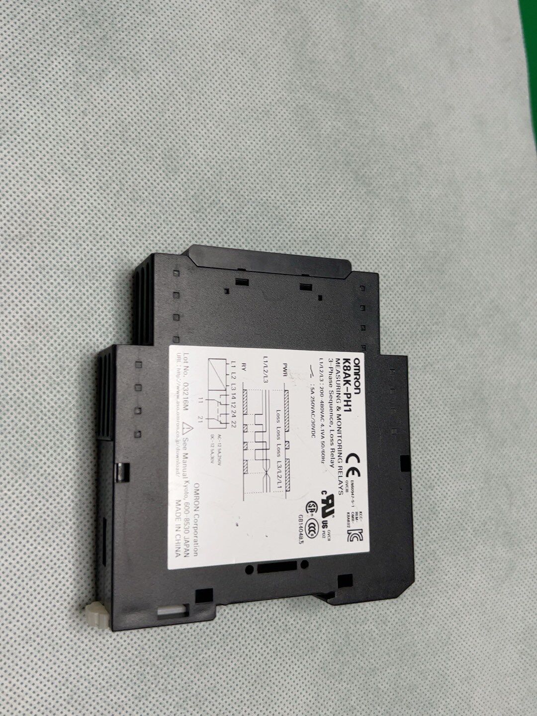 正品欧姆龙omron缺相电机保护器相序继电器k8ak-ph1