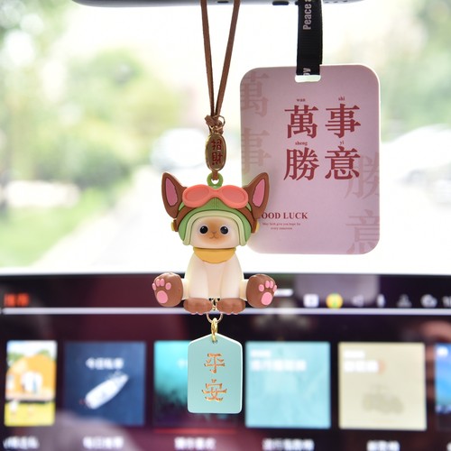创意汽车后视镜挂件可爱猫咪平安吊坠挂饰车内香薰高级感车内装饰