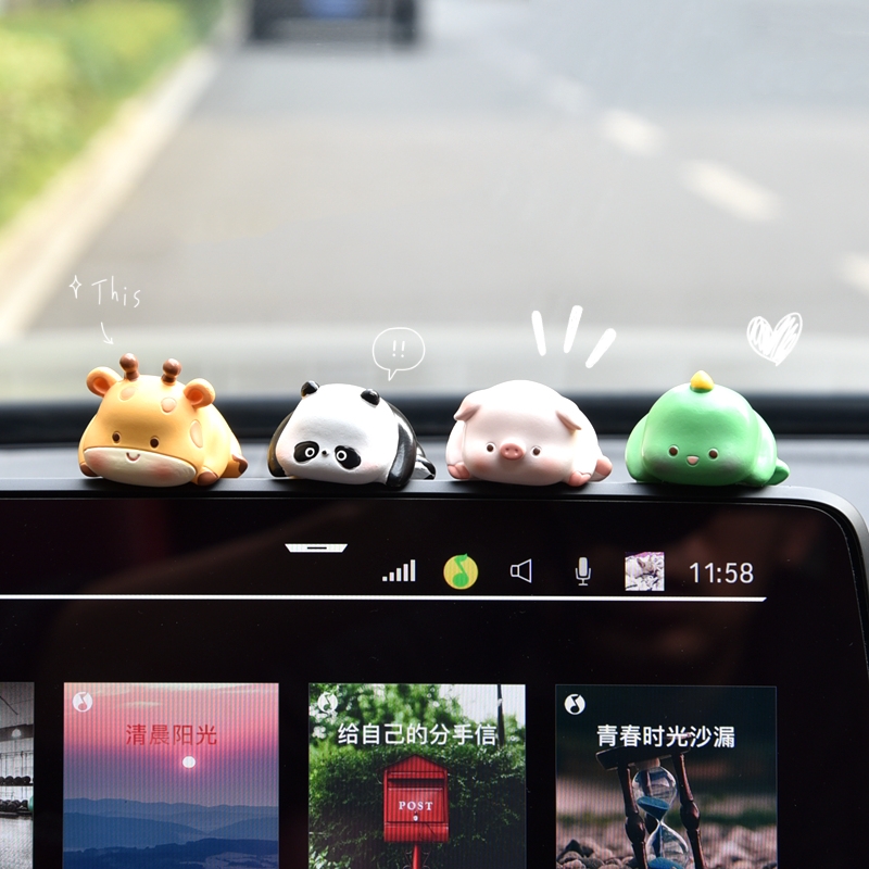 小动物趴趴显示屏装饰品