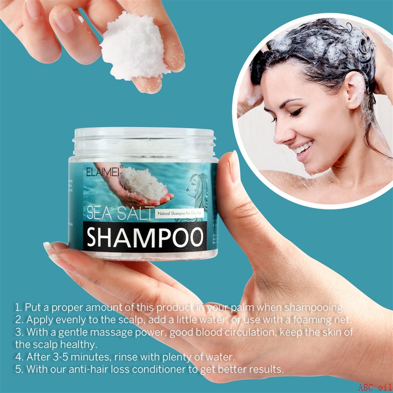 Sea Salt Shampoo Anti-dandruff Cleansing海盐洗发膏水去屑止痒