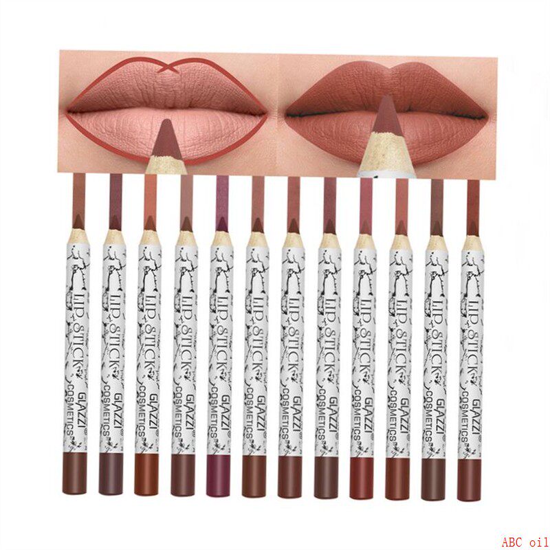 Lipstick pen lip liner set 12 colors 口红笔 唇线笔12色套装