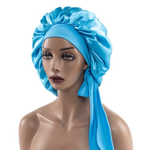 Women Long Hair Care Satin Bonnet Sleep Hat Cap Night Caps