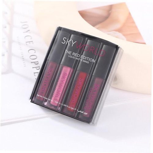 SKY Lip Gloss Glaze 4pc Set Matte Liquid Lipstick Waterproot