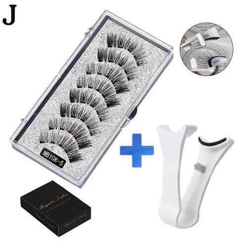 3D Natural Magnetic Eyelashes,With 5 Magnetic Lashes