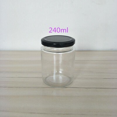 Circular glass jar pickles bottles jam jars of honey bottle