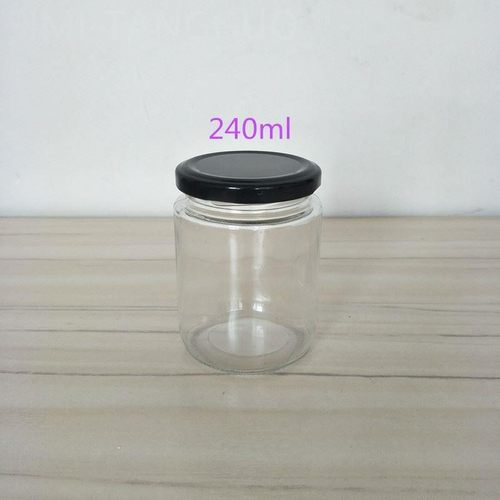 Circular glass jar pickles bottles jam jars of honey bottle