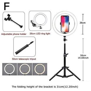 Dimmable LED Selfie Ring Light Video Live Light tripod stand