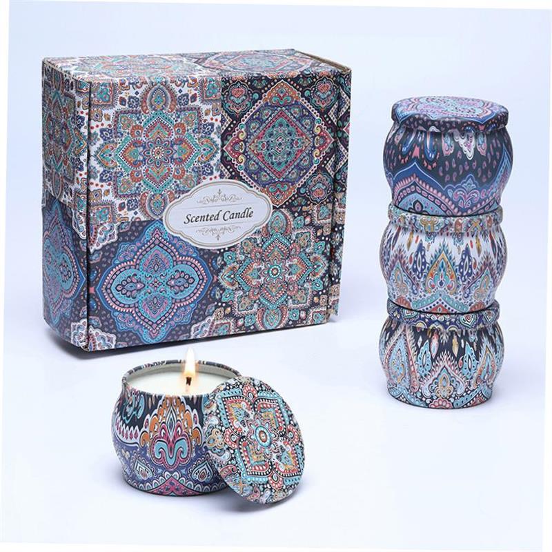 9-piece set Scented candles Soybean wax plant essential oil1