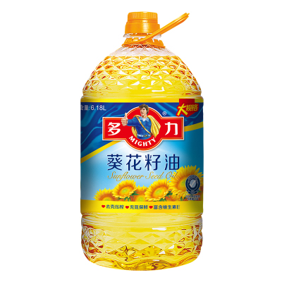 多力食用油6.18L葵花籽油物理压榨新老包装随机大桶装